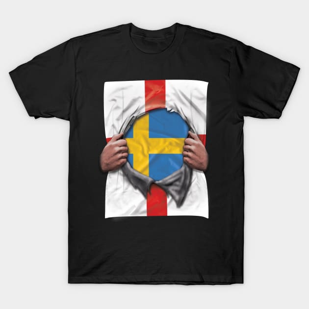 Sweden Flag English Flag Ripped - Gift for Swede From Sweden T-Shirt by Country Flags